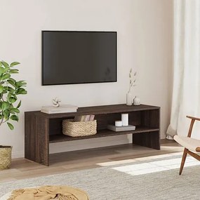 Minimalistyczna szafka pod TV z półką brązowy dąb - Sarsa