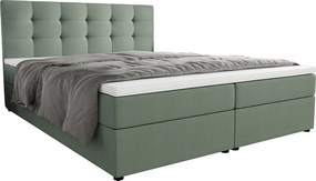 BEDANTE Łóżko kontynentalne Fado 2 200x200 Cosmic 16, jasnozielony, pojemnik na pościel