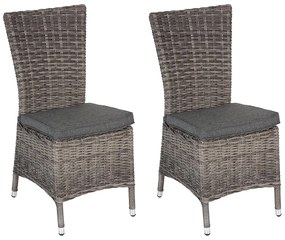 Rattanowy zestaw do jadalni BORNEO LUXURY 1 + 8 (szary)