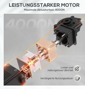 HOMCOM Fotel podnoszący, elektryczny fotel relaksacyjny z funkcją masażu, fotel tapicerowany z funkcją podnoszenia, metal, tkanina, szary