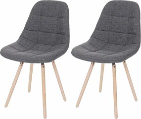 Krzesło do jadalni MCW-A60 I (zestaw 2 sztuk), tkanina/tekstylia szary