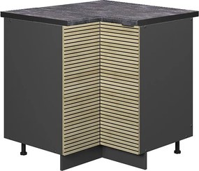 Szafka narożna panel dębowy 80.5x60x82 fame-line