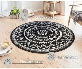Czarny dywan Hanse Home Celebration Valencia, ⌀ 140 cm