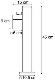 Zewnetrzna Inteligentna lampa zewnętrzna czarna 45 cm regulowana z Wifi GU10 - Solo Nowoczesny Oswietlenie zewnetrzne