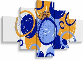Obraz - Jasny motyw z kółkami (125x70 cm)