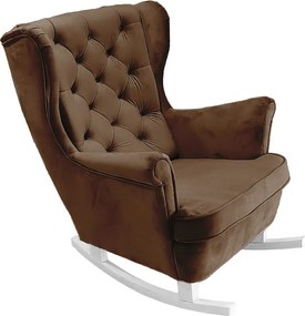 Fotel Relax z Tapicerowanym Siedzeniem i Podłokietnikami, Fotel TV 102x81x95cm Ciemnobrązowy_29826