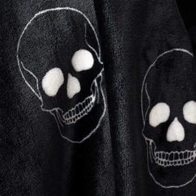 Ciemnoszary koc dziecięcy z mikropluszu 130x170 cm Skulls – Catherine Lansfield