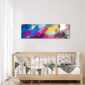 Obraz - Kolorowe pociągnięcia pędzlem (170x50 cm)