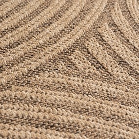 Brązowy okrągły dywan odpowiedni na zewnątrz ø 120 cm Timber 1401 – Ayyildiz Carpets