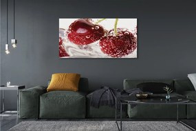 Fotoobraz na płótnie Czereśnie w Kroplach Wody