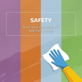 HOMCOM Zestaw miękkich klocków dla dzieci, zabawki do wspinania i pełzania, miękki materiał skóropodobny, pianka EPE, wielobarwny