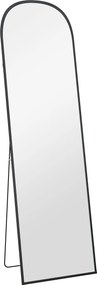 HOMCOM Lustro stojące, lustro w pełnej długości, nowoczesny design, 50 cm x 1,5 cm x 161,5 cm, czarne