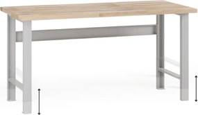 Stół warsztatowy z regulacją wysokości G7, blat bukowy, 1700 x 800 x 840-1040 mm