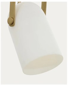 Biała lampa wisząca ze szklanym kloszem ø 14 cm Reisy – Kave Home