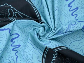 PrzytulneMieszkanie.pl PrzytulneMieszkanie.pl Świecąca pościel bawełniana JURASSIC WORLD w kolorze niebieskim Rozmiar pościeli: 70 x 90 cm | 140 x 200 cm