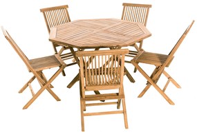 Zestaw teak ogrodowy FOXI I. 1 + 5 (poduszki GRATIS)