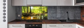 Panel do kuchni Sadzawka w lesie