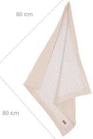Beżowy koc dziecięcy z mieszanki bawełny 80x80 cm Frosty Almond – Roba
