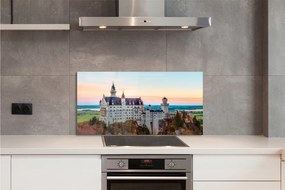 Panel Szklany Zamek w Monachium w Jesiennej Aurze