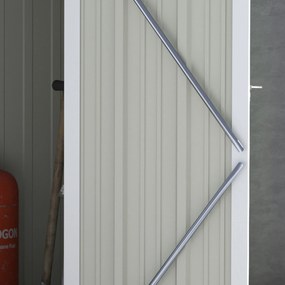 Outsunny Domek Narzędziowy Szopa Ogrodowa z Drzwiami Stal Zielony 142x84x189cm | Aosom PL