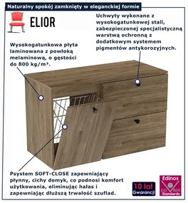 Wisząca szafka pod umywalkę ciemny orzech D0-S44