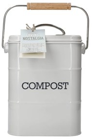 Szary pojemnik na odpadki organiczne Kitchen Craft Living Nostalgia,3 l