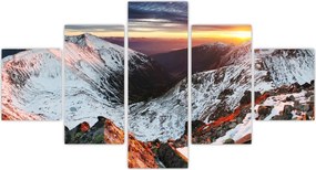 Obraz - Zimowa panorama górska (125x70 cm)