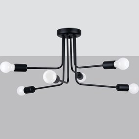 Żyrandol NORAH 6 czarny SOLLUX  LIGHTING
