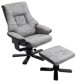 HOMCOM Fotel z podnóżkiem