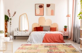 Dywan nowoczesny Michele Patchwork czerwony 80 cm x 145 cm