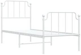 Białe metalowe łóżko industrialne 80x200 cm - Barold