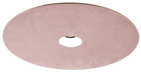 Klosz płaski welurowy różowy 45cm