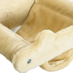 PawHut Schodki dla Kotów do Montażu na Ścianie 40cm Beżowe Schody dla Kota z Miejscem do Wypoczynku i Zabawy | Aosom PL