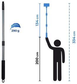 Mop PROFI do mycia łazienki, podłóg i kafli + dwie myjki