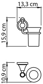 GEDY NV1013 Nevis kubek, ceramika, chrom