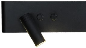 Kinkiet, lampka nocna Resort Czarny Lewy 10W + 3W LED 4000K