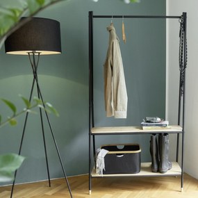 Stojący wieszak z bambusowymi półkami, 90 x 167 x 42 cm, Loft, WENKO