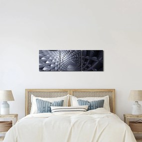 Obraz - Abstrakcja 3D (z zegarem) (90x30 cm)