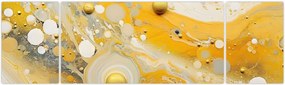 Obraz - Abstrakcyjne tło ze złotą dekoracją (170x50 cm)