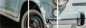 Obraz - Fiat retro samochód (z zegarem) (90x30 cm)
