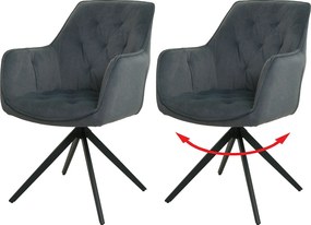 Krzesło do jadalni MCW-L80 (zestaw 2 sztuk), antracyt