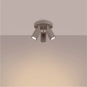 Szarobrązowa metalowa lampa punktowa Gleam – Sollux