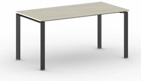 Stół konferencyjny do biura PRIMO INFINITY, 160x80 cm, czarna podstawa, dąb naturalny