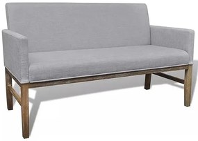 Jasnoszara elegancka ławka tapicerowana - Hikko