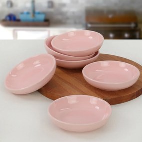 Zestaw 6 misek ceramicznych Lunis 13 cm, jasnoróżowy