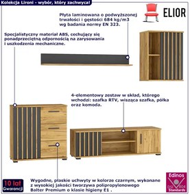 Komplet nowoczesnych mebli z lamelami L1-Z25