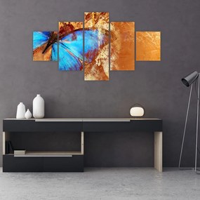 Obraz - Niebieski motyl (125x70 cm)