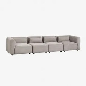 Sofa Modułowy 4-częściowy Fogler Sztruks Jasny Szary Taupe - Sklum