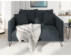 Ciemnoszara sofa z tkaniny szenilowej 140 cm Freya – Ropez