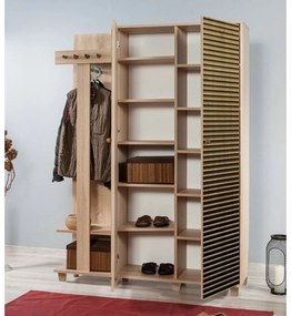 Wieszak z szafą Garmanto Sonoma Oak Double